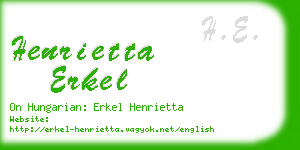 henrietta erkel business card